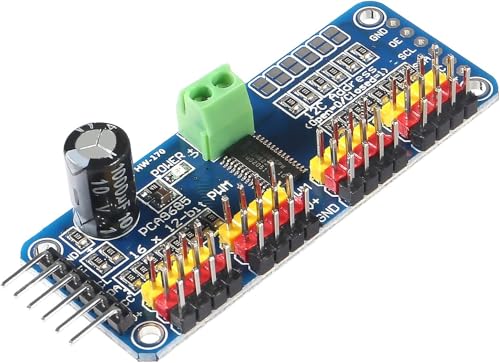 1pc PCA9685 16 CH 12Bit PWM Servo Motor Driver Board Controller IIC Interface for Arduino Raspberry Pi Zero/Zero W/Zero WH/2B/3B/3B+ and Robot (1pc) - size: 1PCS