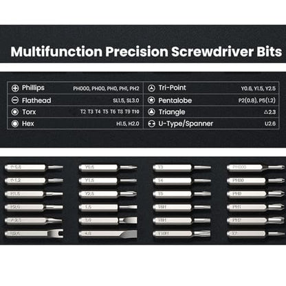 Card Holder 25-IN-1 Precision Small Screwdriver Set, Professional Mini Bit Tool Set for Glasses, Watch, Ring Doorbell, Electronic，Computer，high-strength steel Screw Driver，Magnetic，Gift for Mens