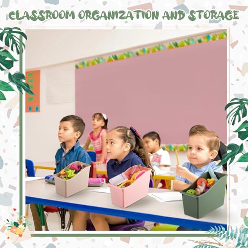 Geetery Plastic Book Bins for Classroom, 24 Pcs, Terrazzo Color - color: Terrazzo Color