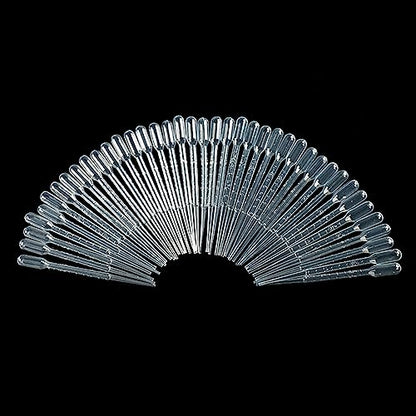 100x Disposable Pipettes 0.2/0.5/1/2/3/5ML Plastic Transfer Pipette Practical Pipettes Dropper for Science Experiments, 6.5cm