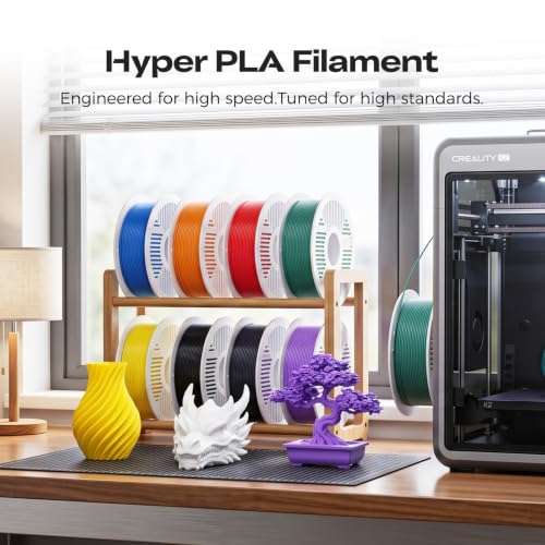 Creality Hyper PLA Reusable-Spool Filament, Light Blue-Green, 1KG - color: Light Blue Green, size: With Spool