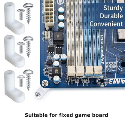 MEETOOT 20PCS Circuit Board Standoff Mounting Hardware PCB Board Mounting Leg White Game Console Motherboard Fixing Plastic Leg for Arcade Game Board and Video Board