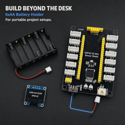 ESP32-S3 IoT Dev Kit: Sensor Expansion Board, OLED