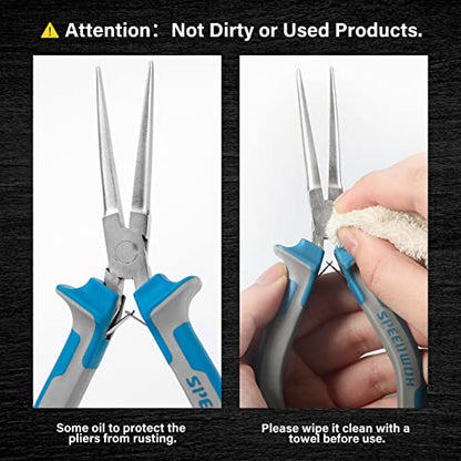 SPEEDWOX 6 Inches Needle Nose Pliers Mini Extra Long Nose - style: 6" Needle Nose Plier