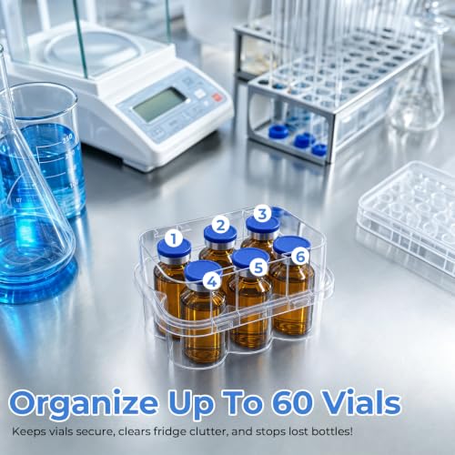 10-Pack 3mL Vial Storage Case, 6-Slot Insulin & GLP-1 Organizer - size: 3ml 6-slot 10pcs
