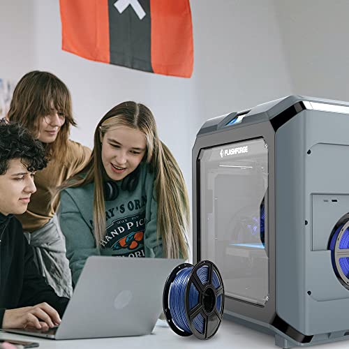 FLASHFORGE PLA Filament 1.75mm Galaxy Blue, 3D Printer Filament with Silver Glitter 1kg (2.2lbs) Spool, Dimensional Accuracy +/- 0.02mm, Shimmering 3D Printing Filament for Unique Finish - color: Galaxy Blue