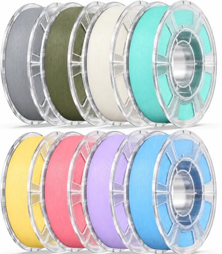 BESPORTBLE 8 Pastel PLA Filament Bundle, 2KG 3D Printer Filament 1.75mm - color: Soft Pastel Neutrals-8 Colors, size: 2KG