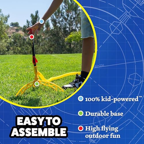 Stomp Rocket X-Treme, Highest Performing Launcher for Kids, 6 Rockets