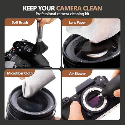 REFLEX CAMERA Professional 19 in 1 Camera Cleaning Kit, Camera Lens Cleaning Kit with Lens Pen, Air/Dust Blower, Microfiber Lens Cloth, Sensor Cleaning Swabs, Lens Solution & Handy Storage Container
