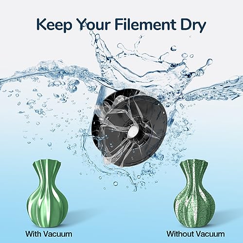 3D Printer Filament Storage Vacuum Bags Kit-Reusable Bag ×10 Pack 35 * 40cm with 10 Desiccants /10 Humidity Card /10 Clips/1 Hand Pump,DustProof and Humidity Resistant for Keep Filament Clean & Dry