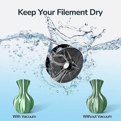 3D Printer Filament Storage Vacuum Bags Kit-Reusable Bag ×10 Pack 35 * 40cm with 10 Desiccants /10 Humidity Card /10 Clips/1 Hand Pump,DustProof and Humidity Resistant for Keep Filament Clean & Dry