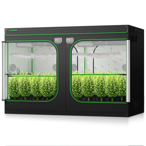 VIVOSUN P105 PRO 5x10 Grow Tent Large Indoor Growing Tents 120"x60"x80" - size: 120"x60"x80"
