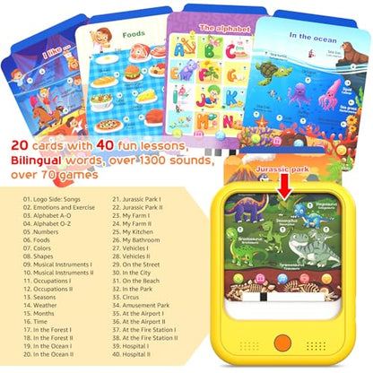Qiaojoy Kids Learning Tablet Educational Learning Pad for Ages 2-5 - color: Yellow