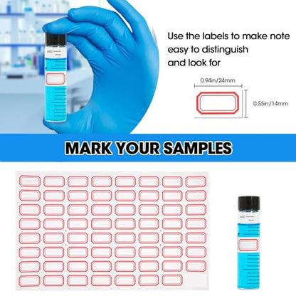 12PCS 20ml Clear Glass Graduated Vials with Screw Caps & Plastic Stoppers - color: CLEAR, size: 20ml