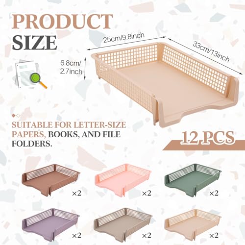 Geetery Turn in Trays Classroom, Terrazzo Color, Set of 12 - color: Terrazzo Color
