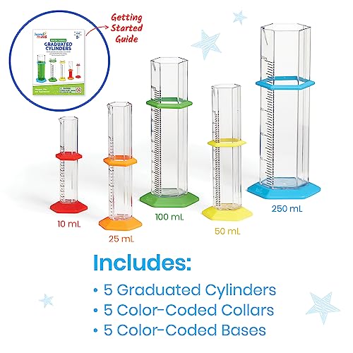 hand2mind Starter Science Graduated Cylinder Set, Set of 5