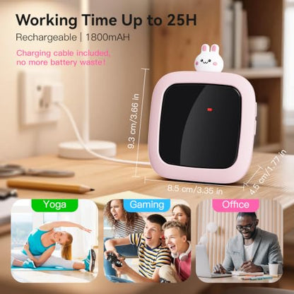 Yunbaoit Digital Visual Timer for Kids, 99-Minute Countdown, Rechargeable - color: Rabbit Doll-pink