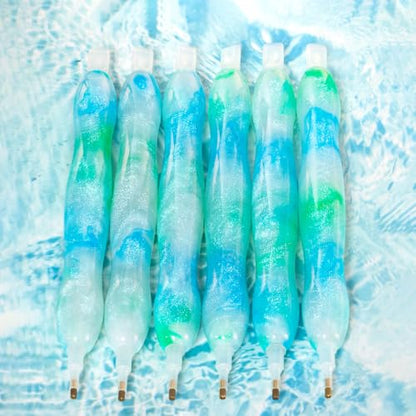 Handmade 5D Diamond Painting Art Pen Picker Kits,15PC Stylus Drill Pen Tips Placers Heads,2PC Wax Clay Glue for Diamond Painting, Nail Art, Cross-Stitch Embroidery,g (Shining White BlueGreen) - color: Shining White BlueGreen