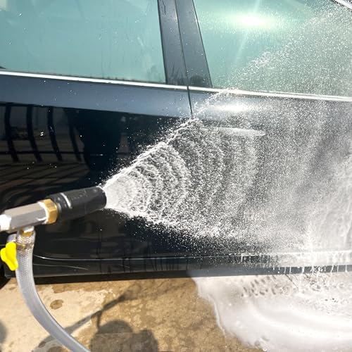 FIXFANS Pressure Washer Long Range Nozzle Kit 4-4.5GPM with 15FT Braid Hose - size: 15 FT Hose: 4-4.5 gallon(Commonly Used）