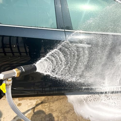 FIXFANS Pressure Washer Long Range Nozzle Kit 4-4.5GPM with 15FT Braid Hose - size: 15 FT Hose: 4-4.5 gallon(Commonly Used）