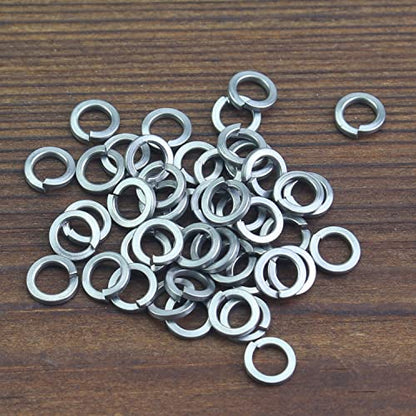 HELIFOUNER 300 Pieces M2.5 Stainless Steel Split Lock Washers, 304 Stainless Steel Spring Lock Washers for Screws Bolts, Silver - color: Silver, size: M2.5 (300 PCS)