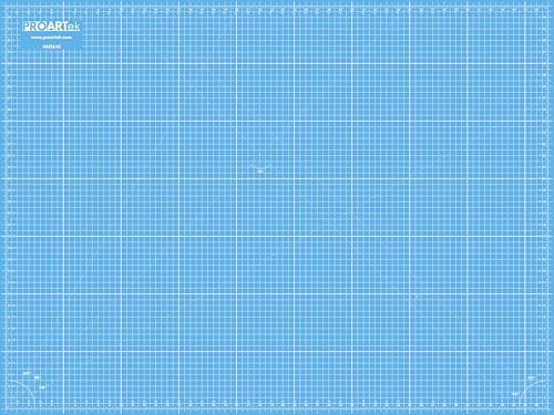 Proartek PK00077 Professional Cutting Mat, HM3648, 36 x 48 Inches; Self-Healing, Double-Sided Blue/Gray Mat for Quilting, Sewing, Hobbies & Crafting - size: 48"L x 36"W