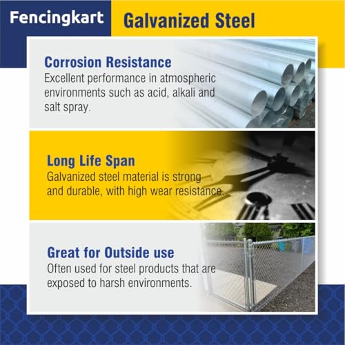 Chain Link Fence Gate Post Hinge Set, 1-3/8 inch OD Pipe, Female Hinge with Bolts and Nuts, 4-Pack (Silver, 1-3/8") Galvanized - color: Silver, size: 1-3/8"