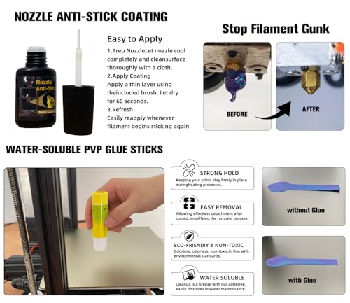 3D Printer Tools Kit with Tool Organizer Bag,3D Printing Essential Accessories, Nozzle Cleaning Kit, Deburring Tool & Scraper for 3D Printing Maintenance - Removing, Smoothing, and Finishing