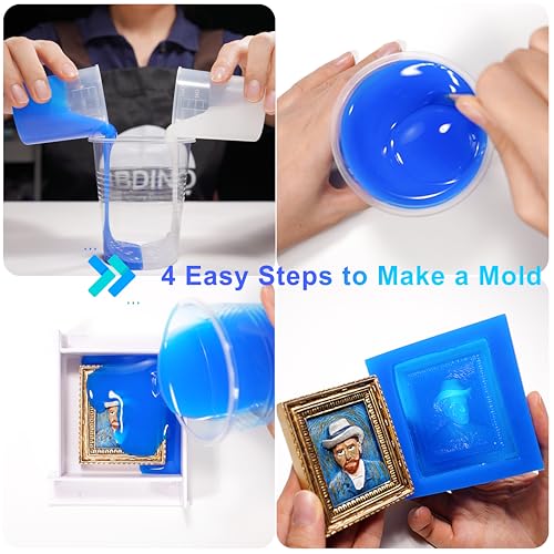 BBDINO Silicone Mold Making Kit 30A Platinum Liquid 2.42 lbs Translucent - size: Clear 38.8 Oz