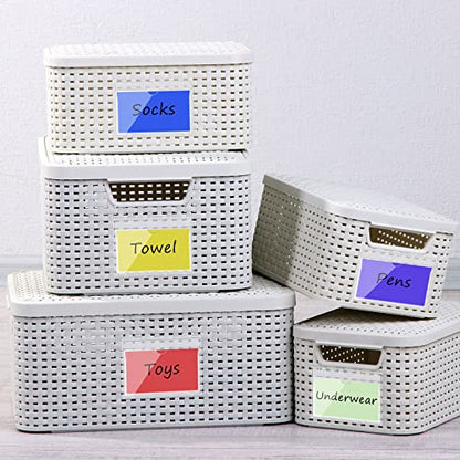 Chinco 50 Pack 3" x 5" Clear Adhesive Pockets, Index Card Pockets With Top Open Loading, Plastic Labels Holders for Organizing Storage Bins, Library Card, Drawer, and Protecting Your Cards - size: 3.7 x 5.3 inches