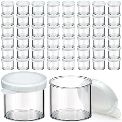 DecorRack 48 Mini Plastic Containers with Lids, 0.3 oz Craft Storage - size: 48 Pack/0.3oz