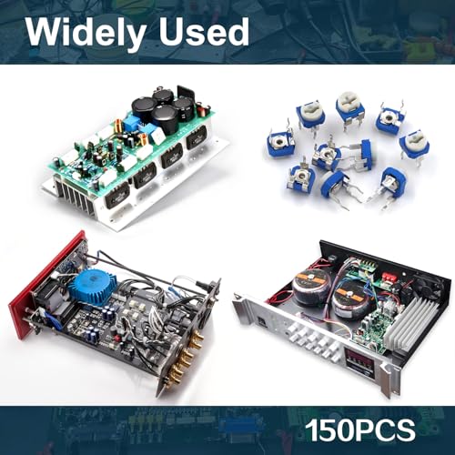 150PCS Potentiometer Assortment Kit, 15 Values 100Ω-2MΩ, 6mm Shaft