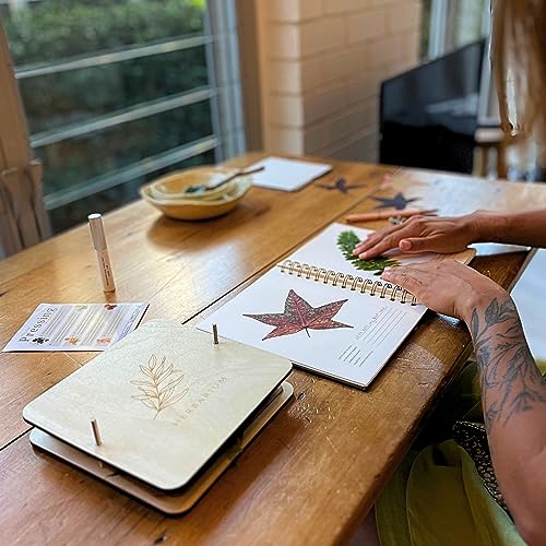 WOKK Flower Press Kit with Herbarium Journal, Compact 8.7" Flower Press