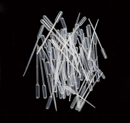 0.5ml Clear Plastic Fine Tip Dosing Disposable Dropper Transfer Liquids Pipetting Pipette 100 Pcs