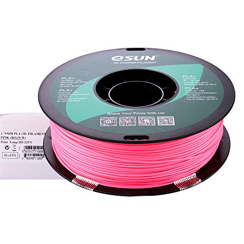 eSUN PLA PRO (PLA+) 3D Printer Filament, Dimensional Accuracy +/- 0.03mm, 1kg Spool, 1.75mm, Pink - color: Pink