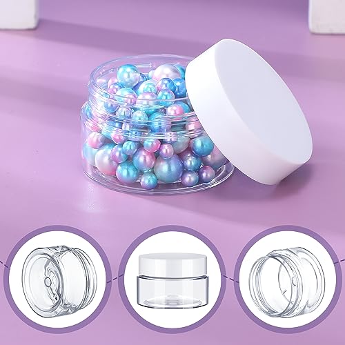 200 Pcs 1 oz Plastic Containers Jars with Lids, White - color: White, size: 1 oz