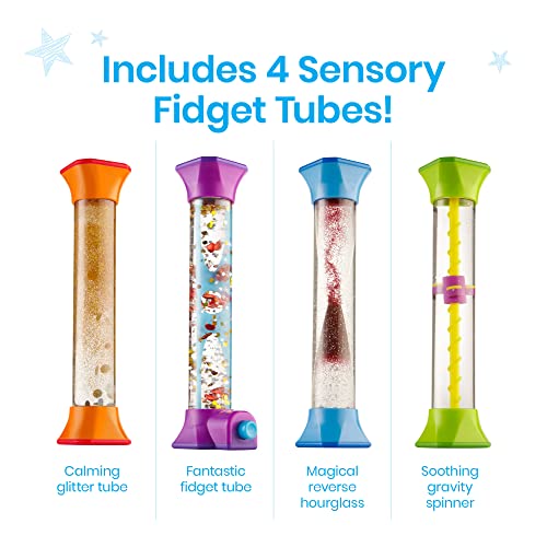 hand2mind Sensory Fidget Tubes, Sensory Toys, Travel Toys, Quiet Fidgets for Classroom, Calm Down Corner Supplies, Anxiety Relief Items for Kids, Toddler Stocking Stuffers, for Kids - style: Sensory Fidget Tubes