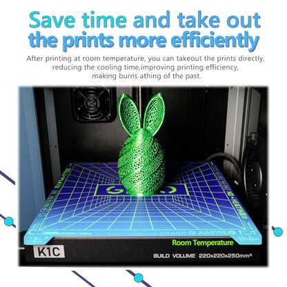 Upgraded k1c Build Plate Geco Plate,235x235 MM PLA Cold Printing Plate (No Heating) Energy Saving 0℃ Printing Spring Steel Hot Bed for Creality K1/Ender 5 S1/Ender 3 S1/ S1 Pro/Ender V3 SE/ V3 KE - size: 235x235mm( for K1/K1C/Ender 3 V3 SE/KE)