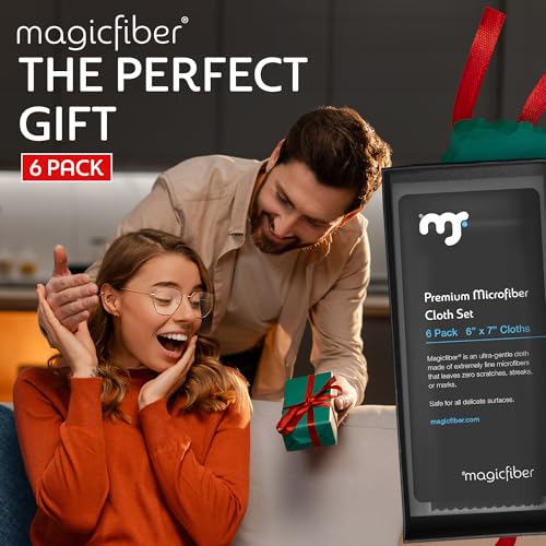 MagicFiber Microfiber Cleaning Cloth, Glasses Cleaner, Eyeglass Wipes, 6pk - size: 6 PACK