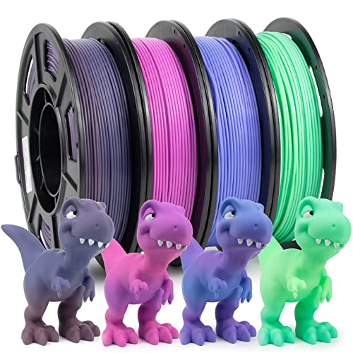 iSANMATE PLA+ 3D Printer Filament, Pla Filament 1.75mm Bundle Gradient Multicolors Filament, Color Change Rainbow Filament, 3D Printing Filament 250X4 - color: A- Gradient Rainbow Bundle