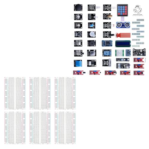 ELEGOO 400-Point Boards and 37-in-1 Sensor Kit Project Bundle for STEM