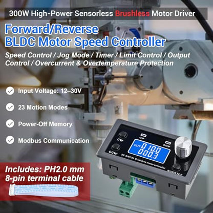 10-30V 10A Brushless DC Motor Speed Controller, 3-Phase BLDC Motor Driver