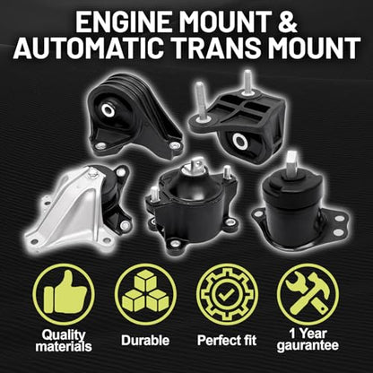 Gdydi 5pcs Engine Motor Mount Set for Hon-da Accord 2.4L 2013-2017 - size: 2013-2017 Accord 2.4L