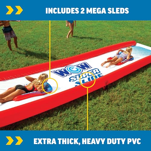Wow Sports Super Inflatable Lawn Water Slide - 25 ft - Zigzag Sprinklers