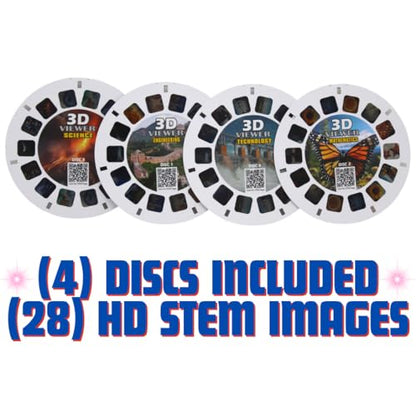 WARM FUZZY STEM 3D Viewfinder | 4 Reels & 28 Educational 3D Images - color: Stem