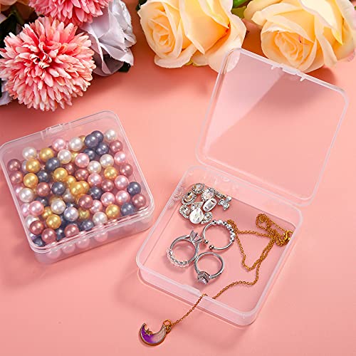 Jetec 18 Pieces Small Clear Plastic Storage Box, 3.3 x 3.3 x 1.1 Inch - size: 3.3 x 3.3 x 1.1 Inch