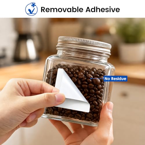 LLIKED 2"x2" Removable Labels 750 Thermal Labels with No Residue - size: 750 labels