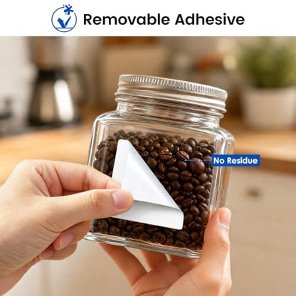 LLIKED 2"x2" Removable Labels 750 Thermal Labels with No Residue - size: 750 labels
