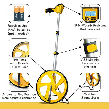 Zozen Measuring Wheel Digital Display,Telescopic Handle, High Precision - size: Digital Display-Telescopic
