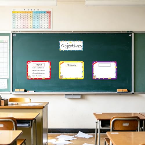 Classroom Learning Objectives Board, 9pcs Magnetic Schedule Display - style: Landscape Whiteboard